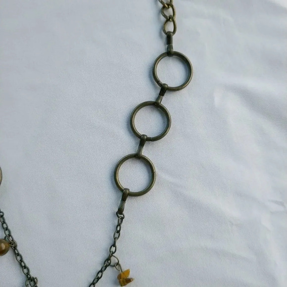 Metallic Brown Coloured Chain with  Glass Beads - Picture 7 of 8